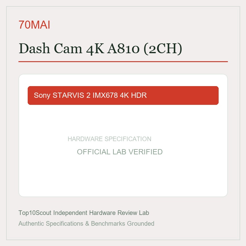 70mai Dash Cam 4K A810 Front and Rear Bundle