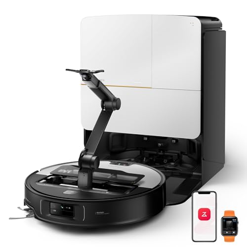 Roborock Saros Z70: Black robot with white-front station; exact ASIN catalog reference