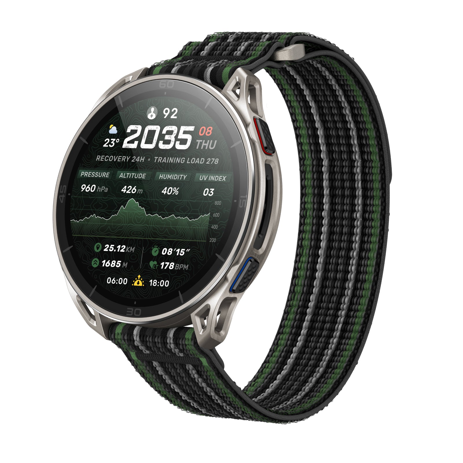 Amazfit Cheetah 2 Ultra manufacturer reference: Manufacturer reference with metal case and woven dark band; retailer finish/package unverified