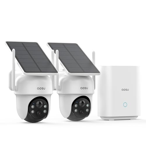 AOSU SolarCam D1 Classic wire-free outdoor security camera with integrated solar panel