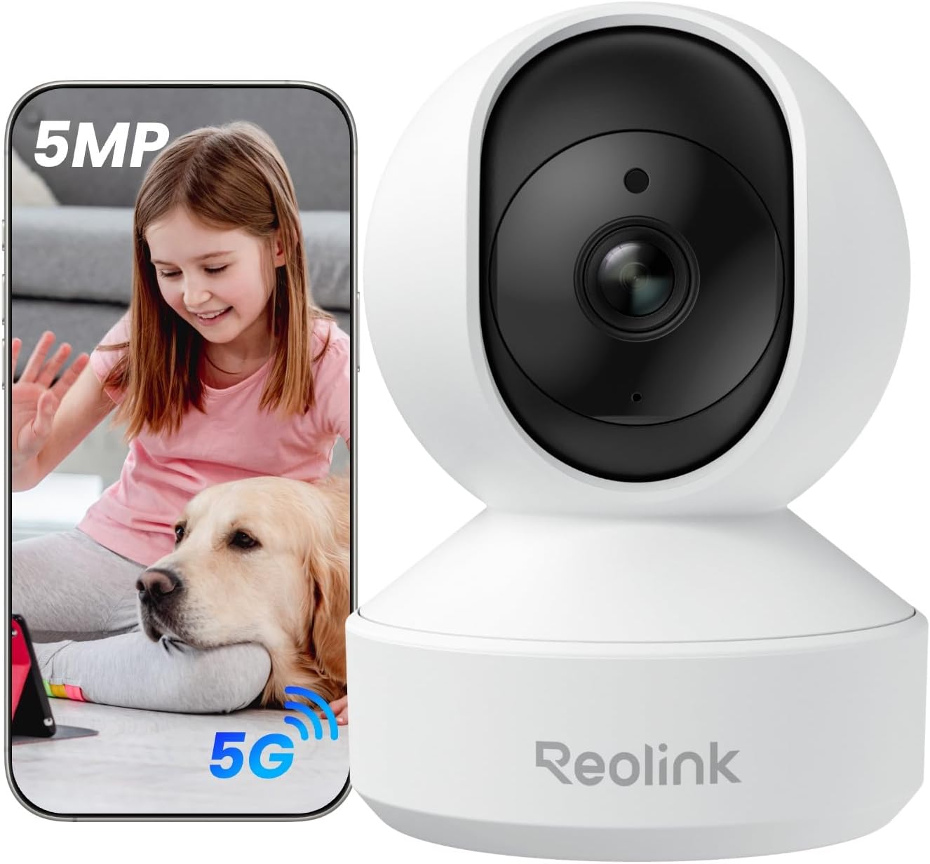 Reolink E1 Pro — White, current 5MP 3K single camera; F1.6 model