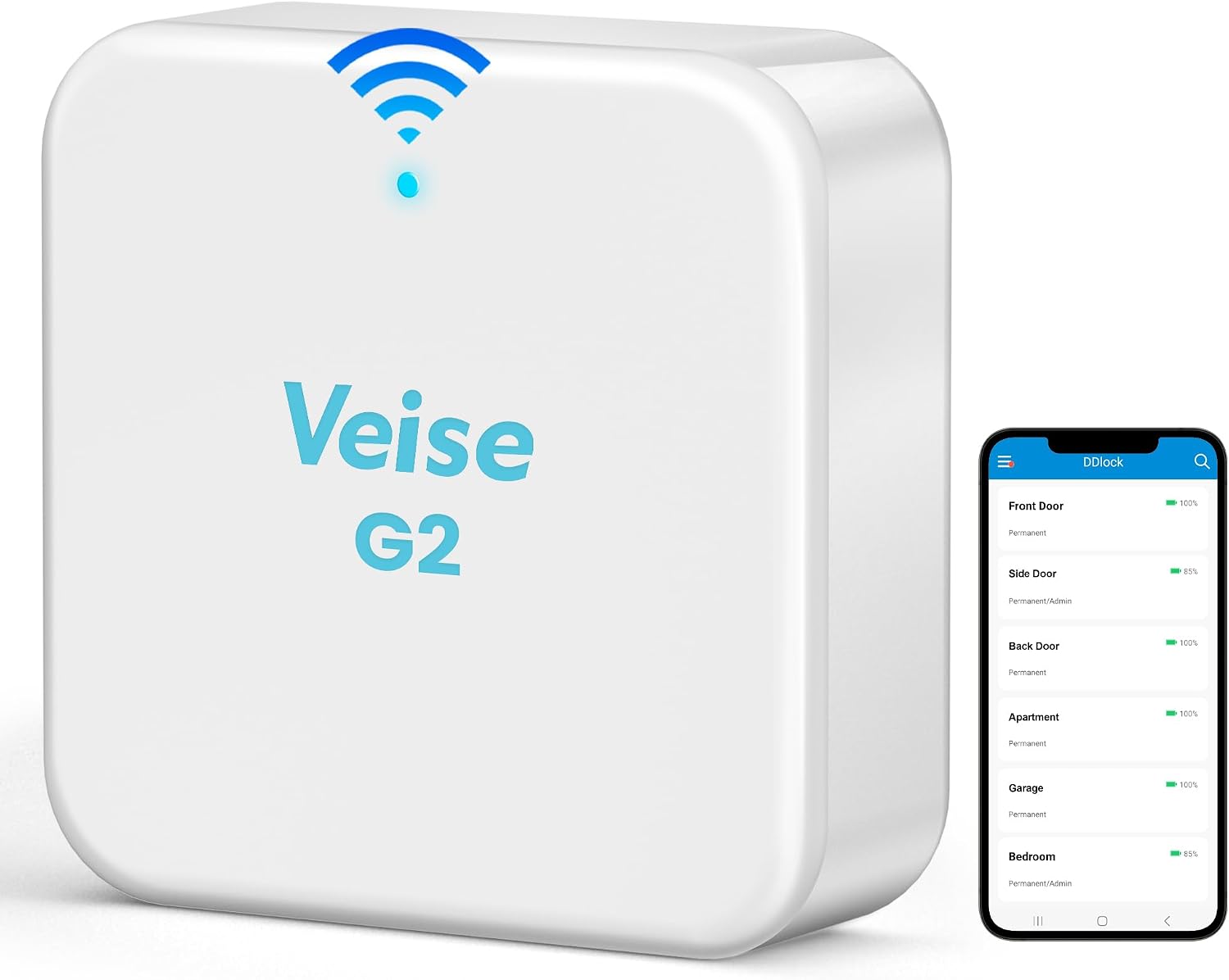 Veise G2 Gateway — White, DD Lock / TT Lock gateway