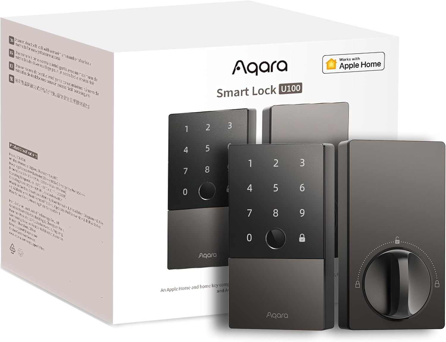 Aqara Smart Lock U100 — Gray, single lock