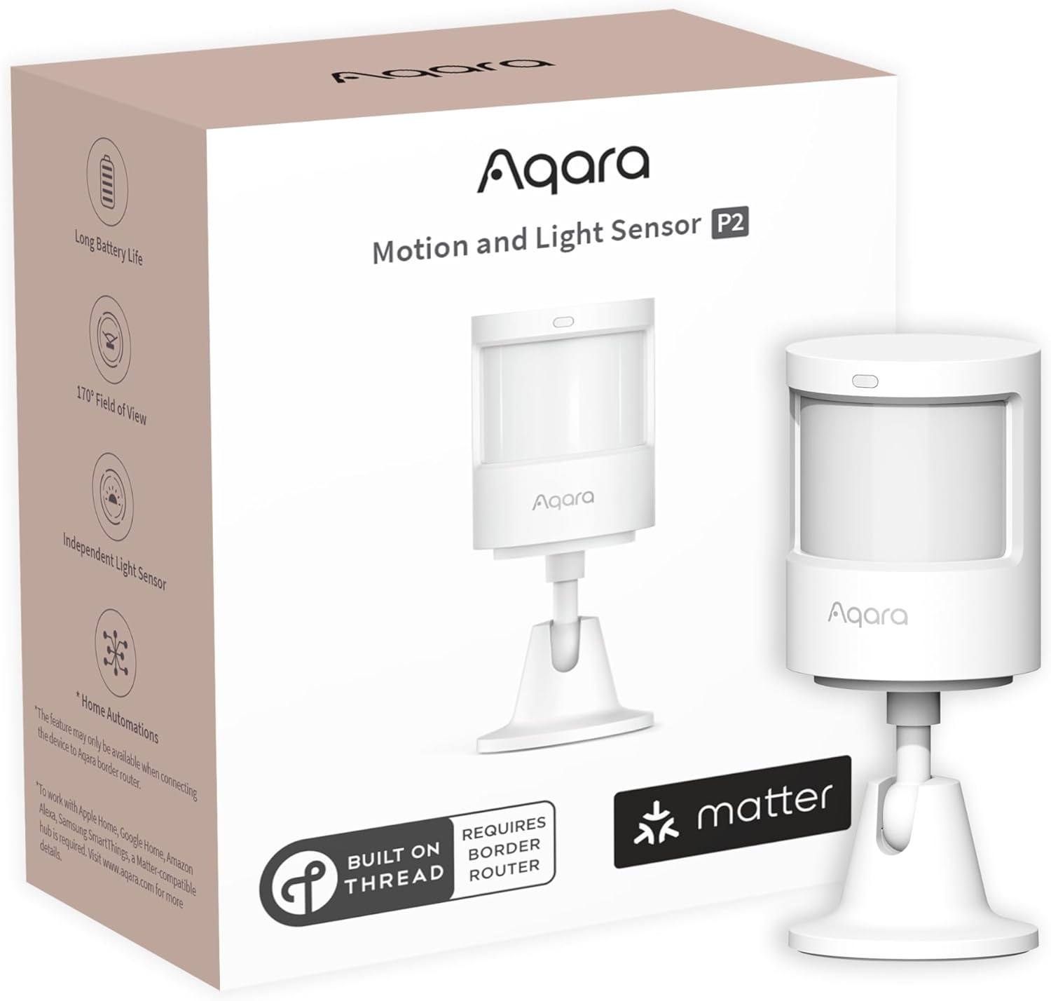 Aqara Motion and Light Sensor P2 — White, one P2 with stand