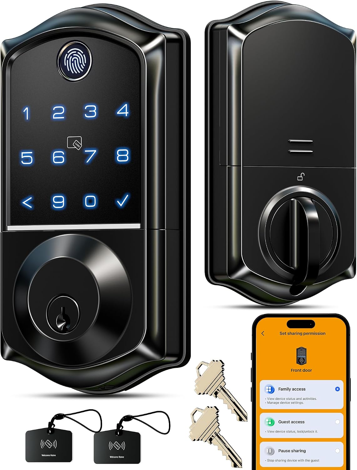Veise VE017 — Matte Black, single lock