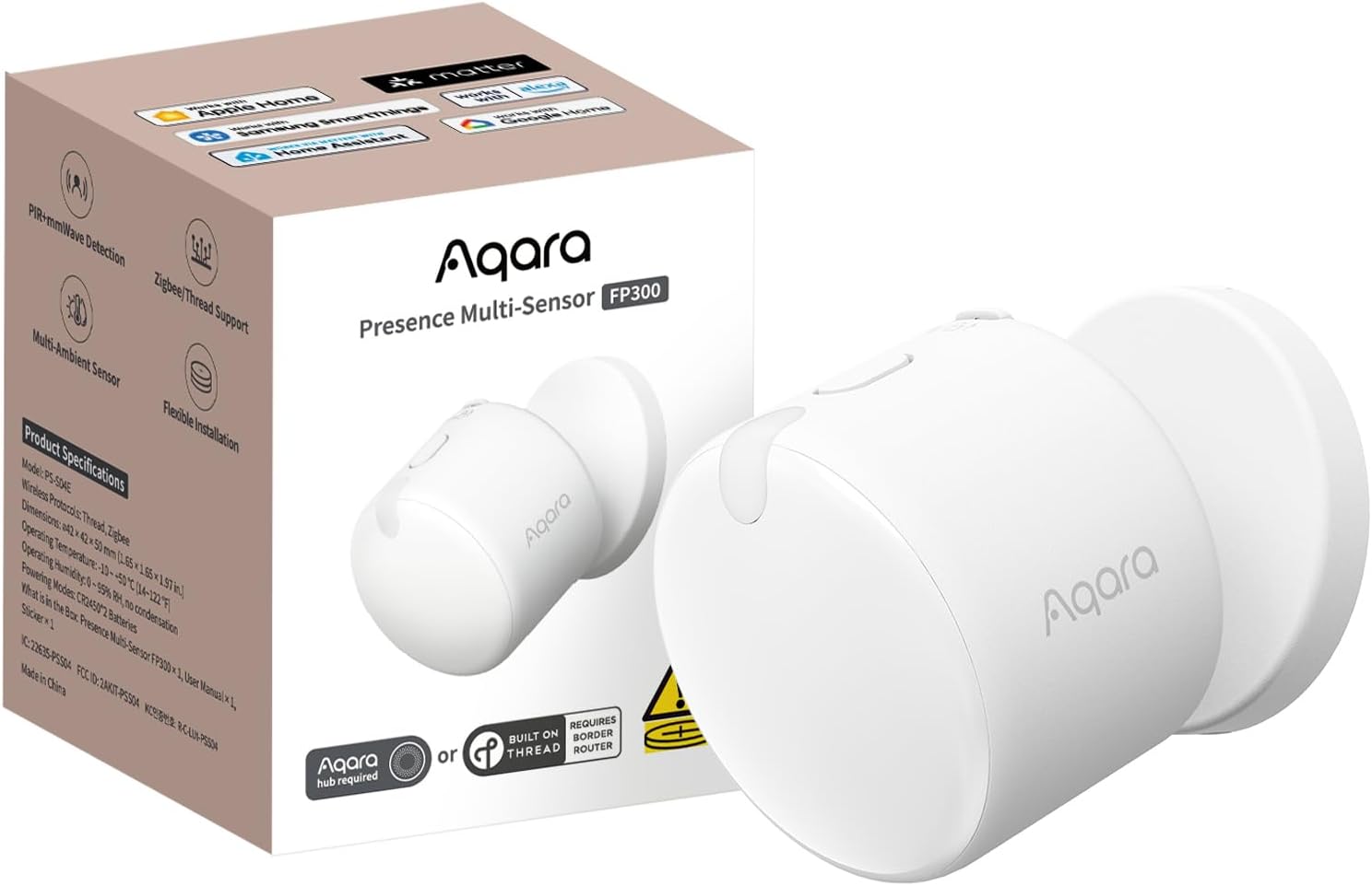 Aqara Presence Sensor FP300 — White, single multi-sensor