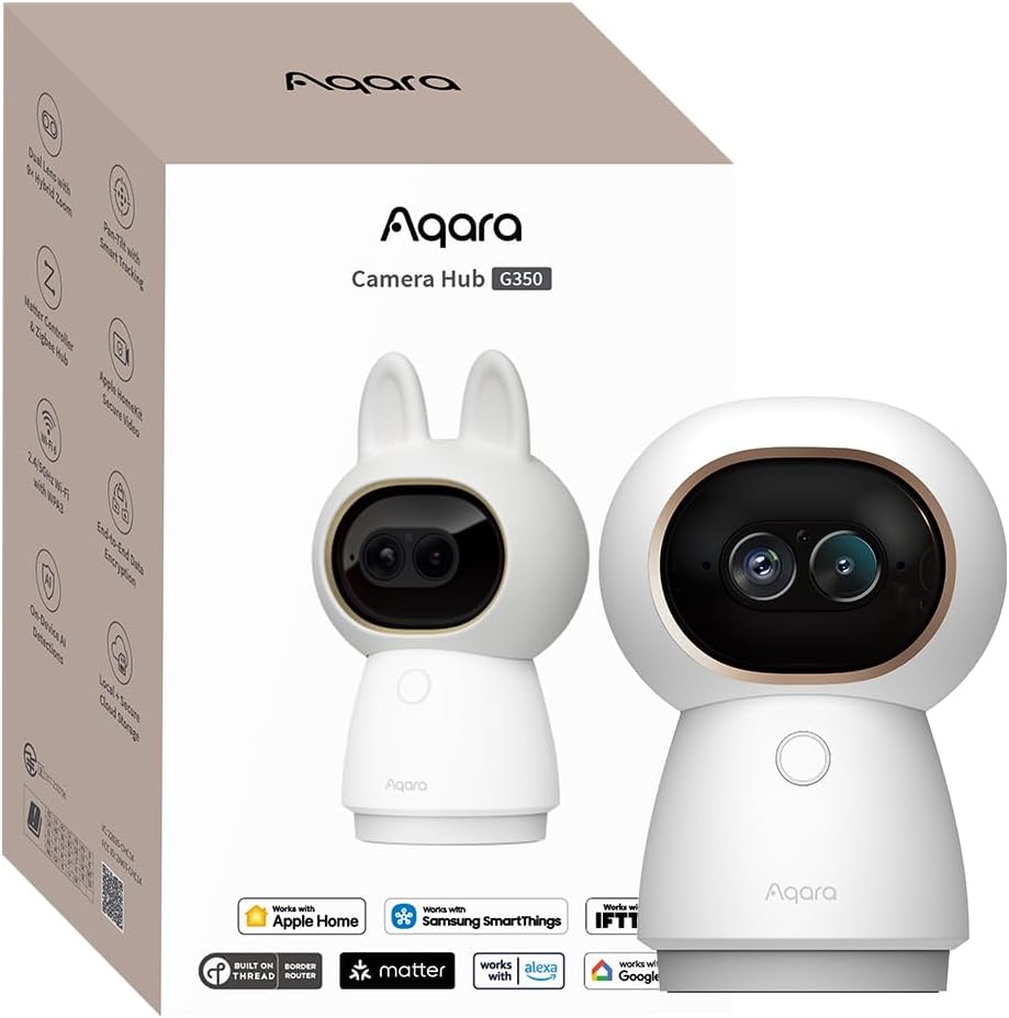 Aqara Camera Hub G350 — White, one dual-lens camera hub