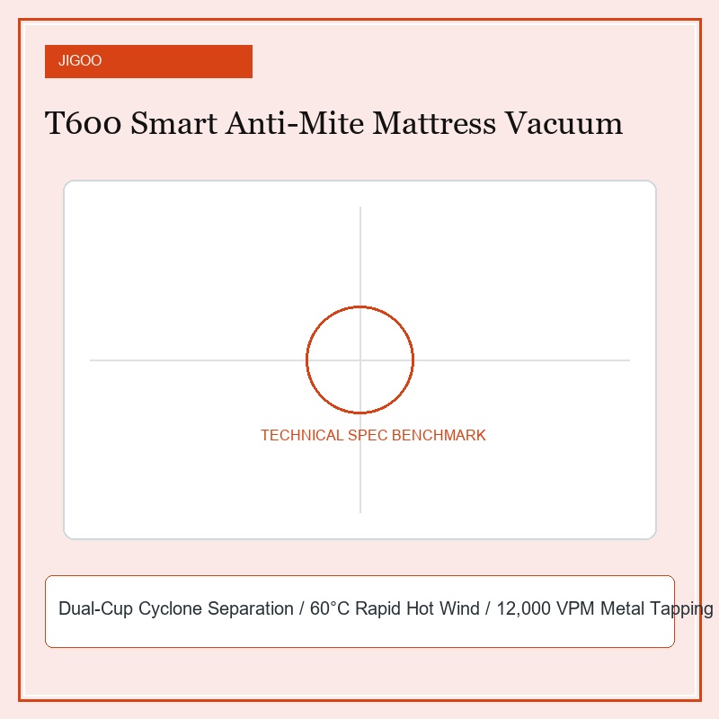 JIGOO T600 Smart Anti-Mite Mattress Vacuum Cleaner