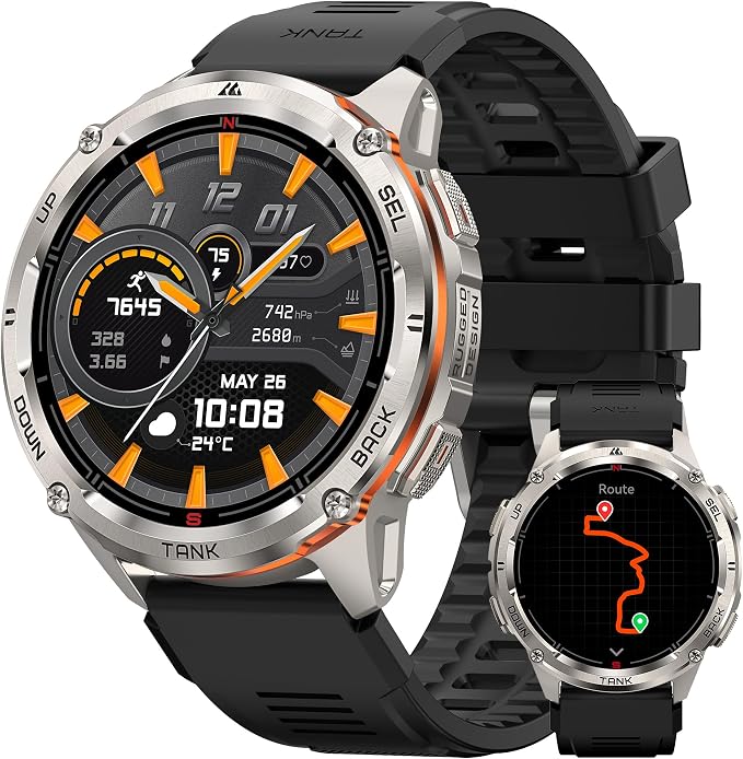 KOSPET Tank T3 Ultra 2 in Silver with black silicone strap
