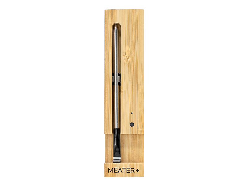 MEATER Plus wireless smart meat thermometer with bamboo charging dock