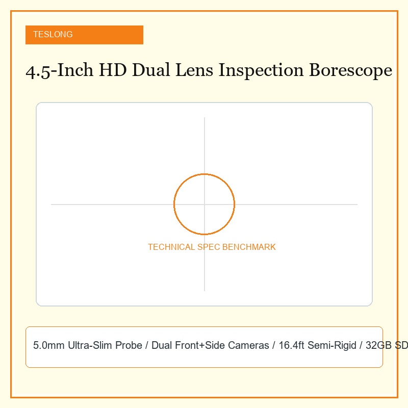 Teslong 4.5-Inch HD Dual Lens Inspection Borescope