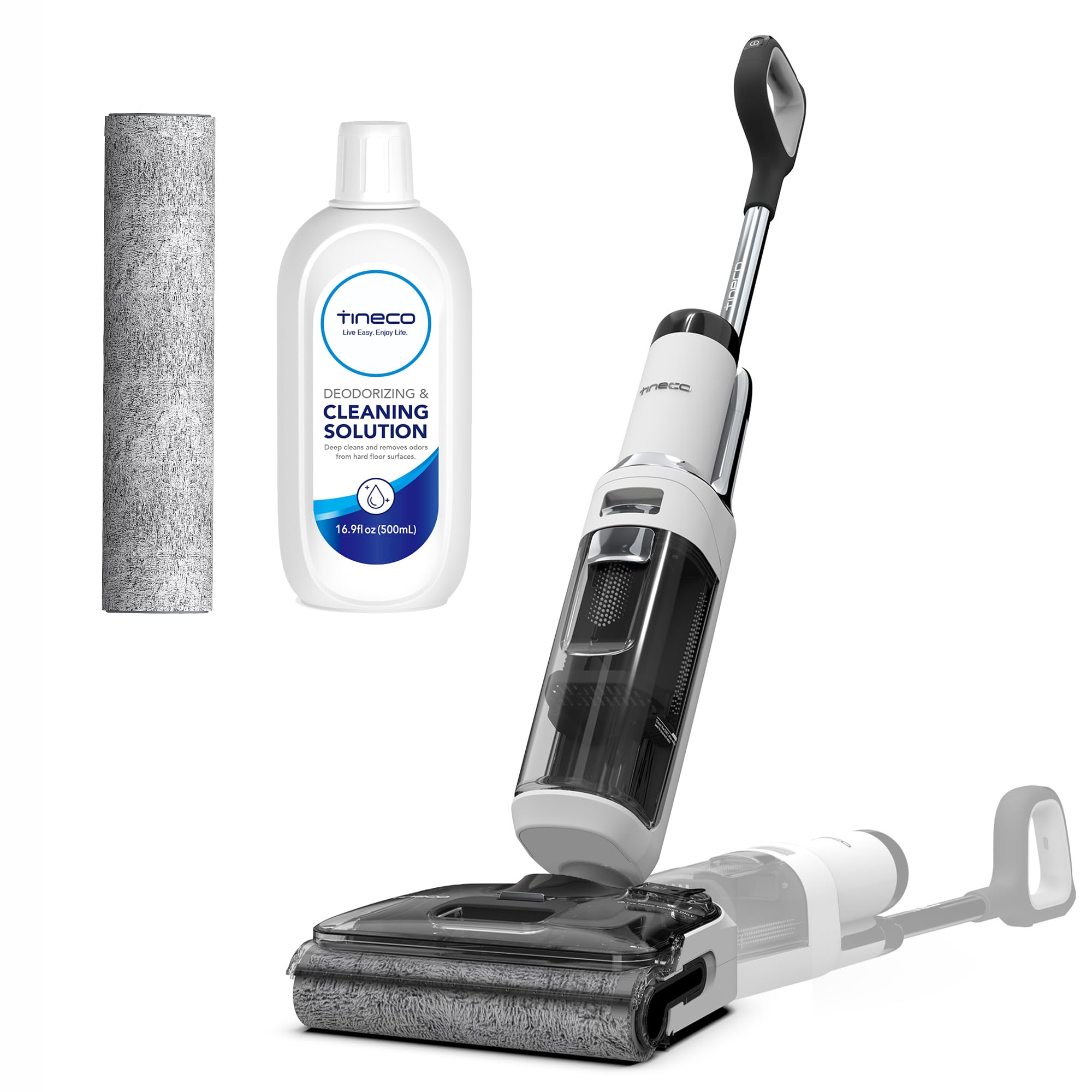 Tineco Floor ONE Stretch S6 cordless wet dry vacuum cleaner laying flat under low furniture