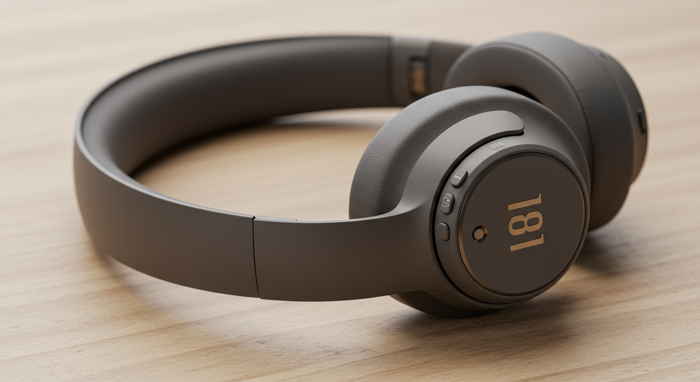 Close-up of JBL Tune 720BT features and details