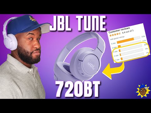A studio-style image of the lavender purple JBL Tune 720BT wireless over-ear headphones.